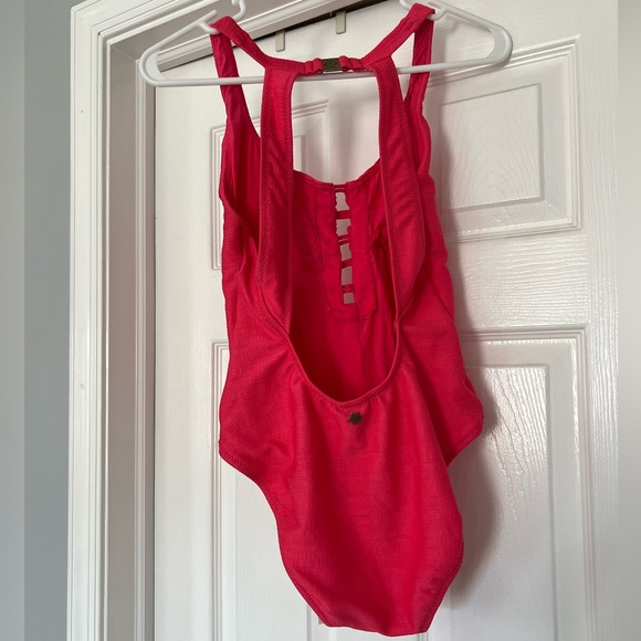 NWT  Nanette Lepore Women's High Leg Pink One Piece Swimsuit size 8 - Picture 2 of 16